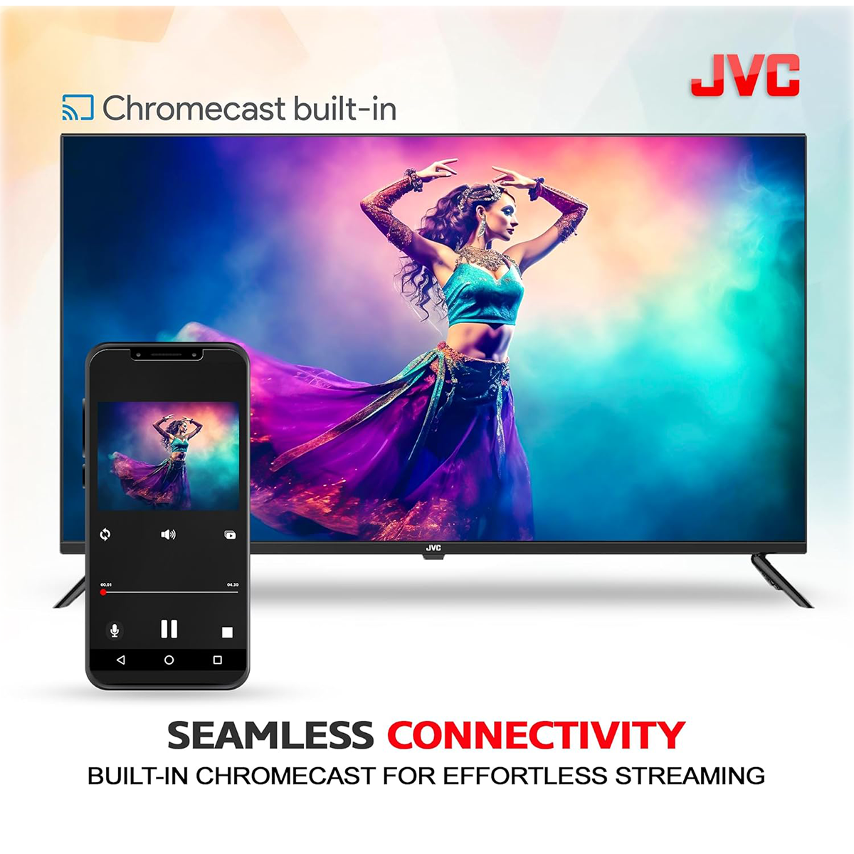 JVC 43 inch Smart TV, 4K UHD  Android 11 LED TV AV-H437115A14