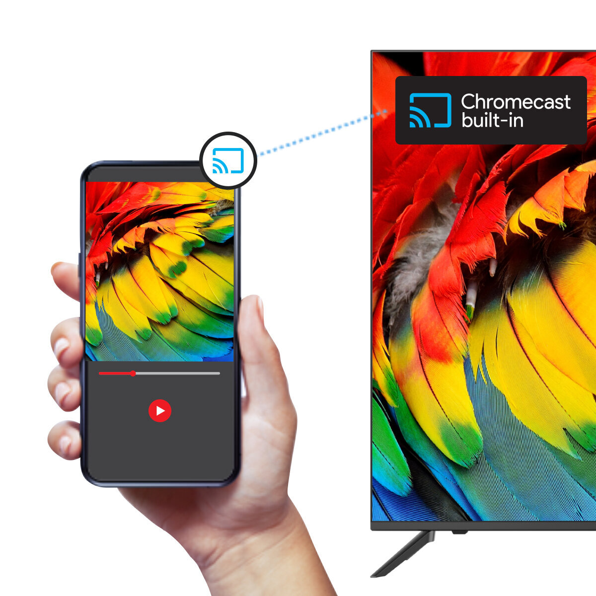 JVC 65 inch Edgeless 4K Android 11 Smart TV UHD AV-H657115A14