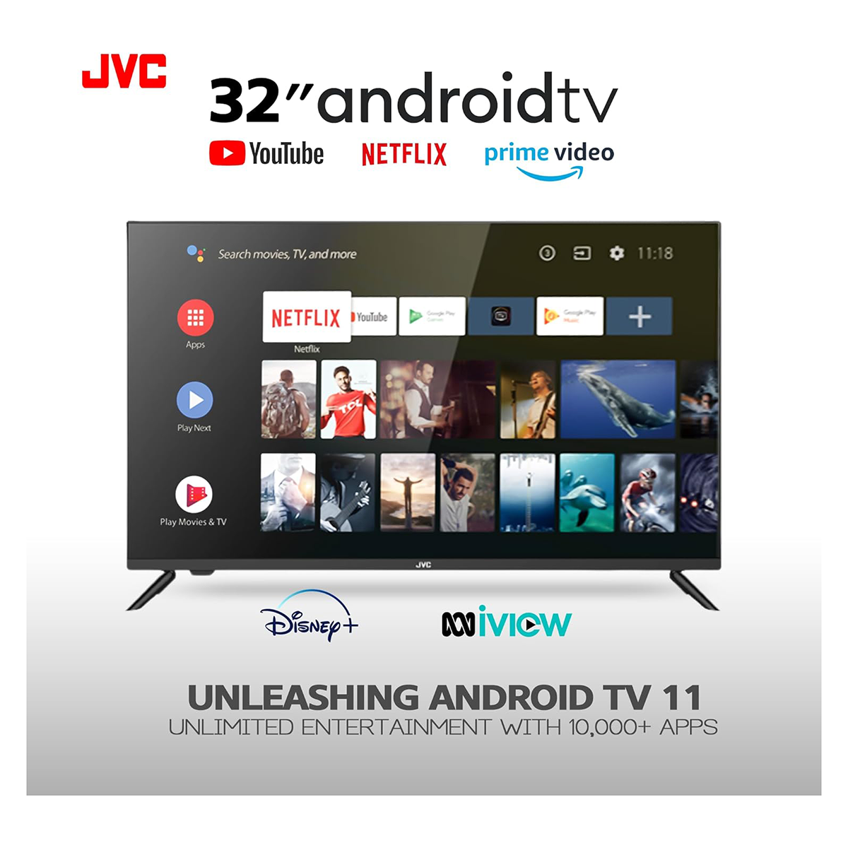 JVC 32 inch Smart TV Full HD Android TV LED Display  AV-H323115A13