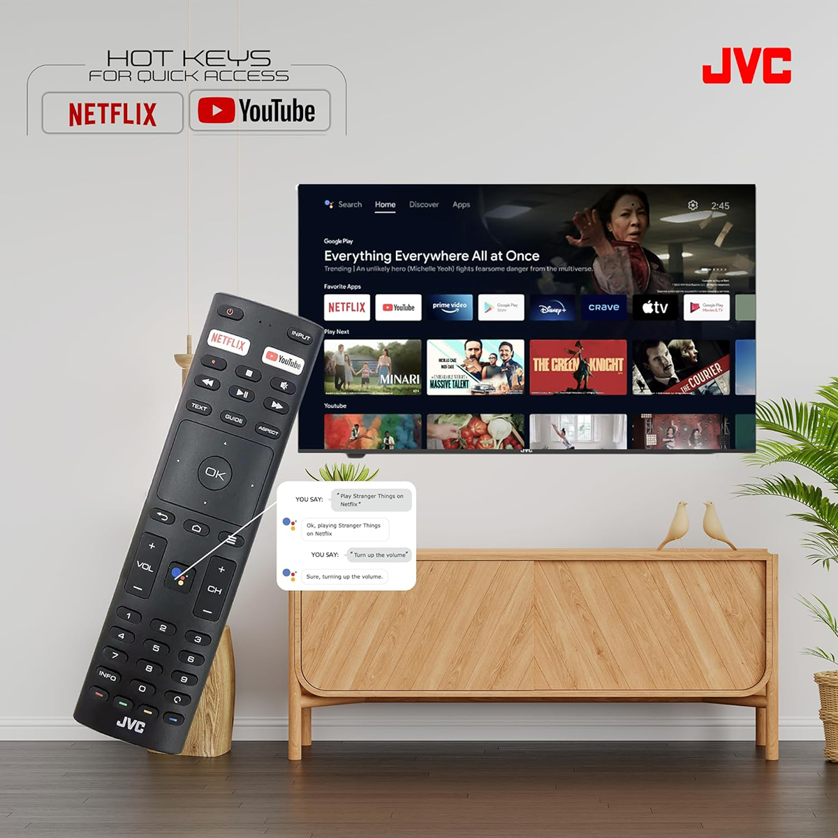 JVC 32 inch Smart TV Full HD Android TV LED Display  AV-H323115A16
