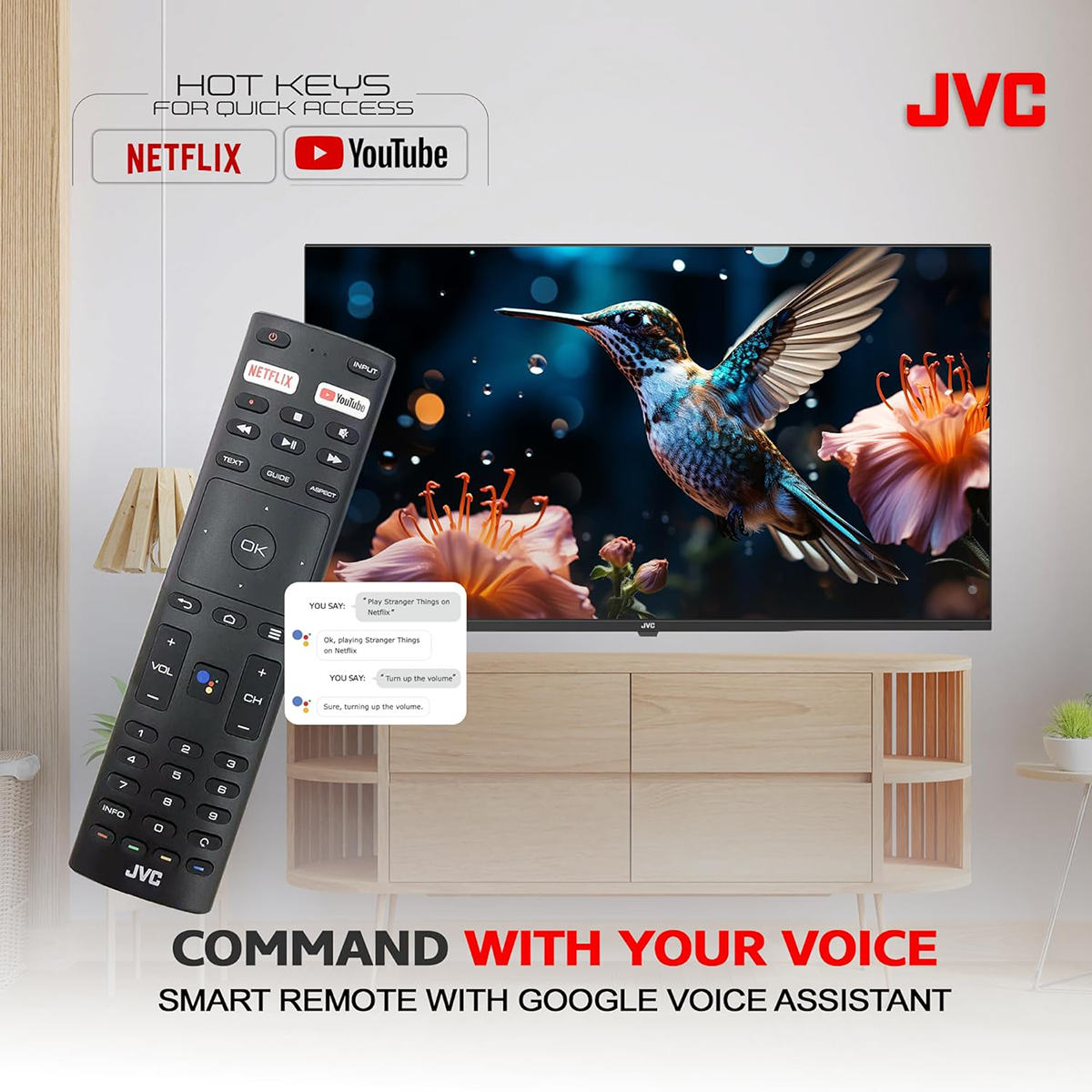 JVC 43 inch Smart TV, 4K UHD Android 11 LED TV AV-H437115A11