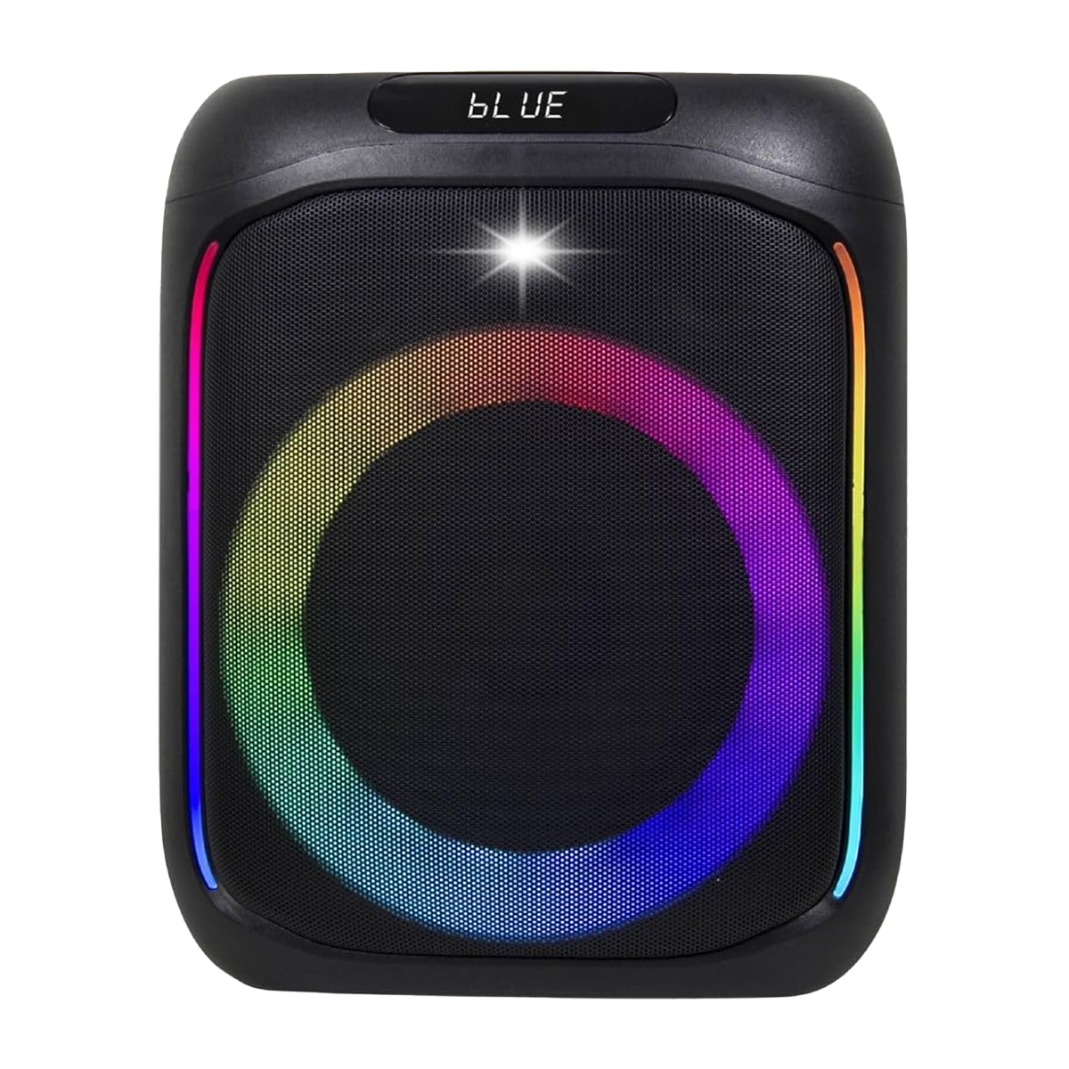 JVC Portable Bluetooth Speaker | 6.5 Inch Mini Karaoke Machine | FM Radio, USB, AUX, TF Card | 3600 mAh Rechargeable Battery | TWS & Record Function | Rolling LED Light Party Speaker (XS-N3133PB)