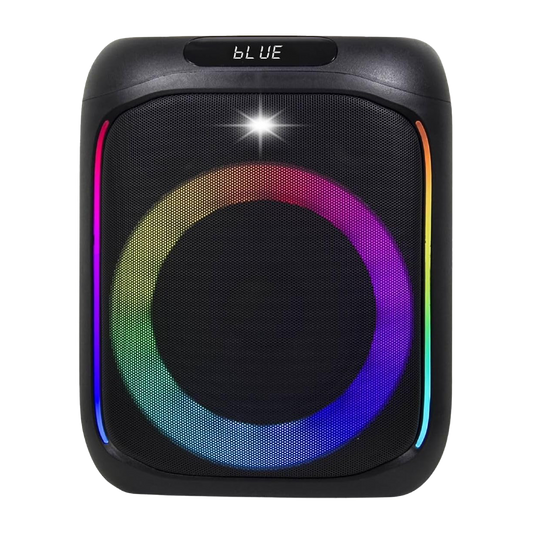 JVC Portable Bluetooth Speaker | 6.5 Inch Mini Karaoke Machine | FM Radio, USB, AUX, TF Card | 3600 mAh Rechargeable Battery | TWS & Record Function | Rolling LED Light Party Speaker (XS-N3133PB)